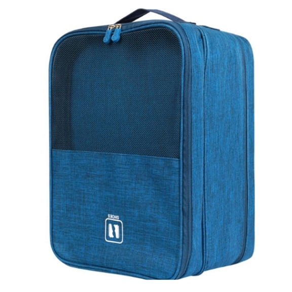 Shoe Bags for Travel, Holds 3 Pair of Shoes for Travel Portable Shoes Pouch and Daily Use Storage Pouch with Handle-Blue