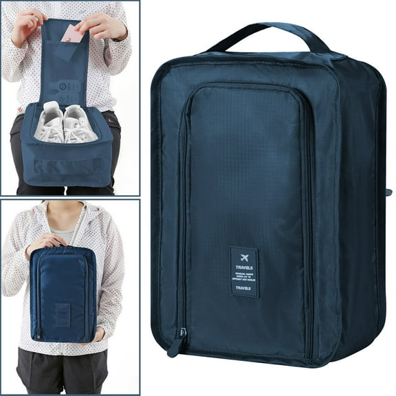 Shoe Bags for Travel - Portable Shoes Storage Bag, Shoe Pouch, Shoe Packing Cubes for Men Women - Navy
