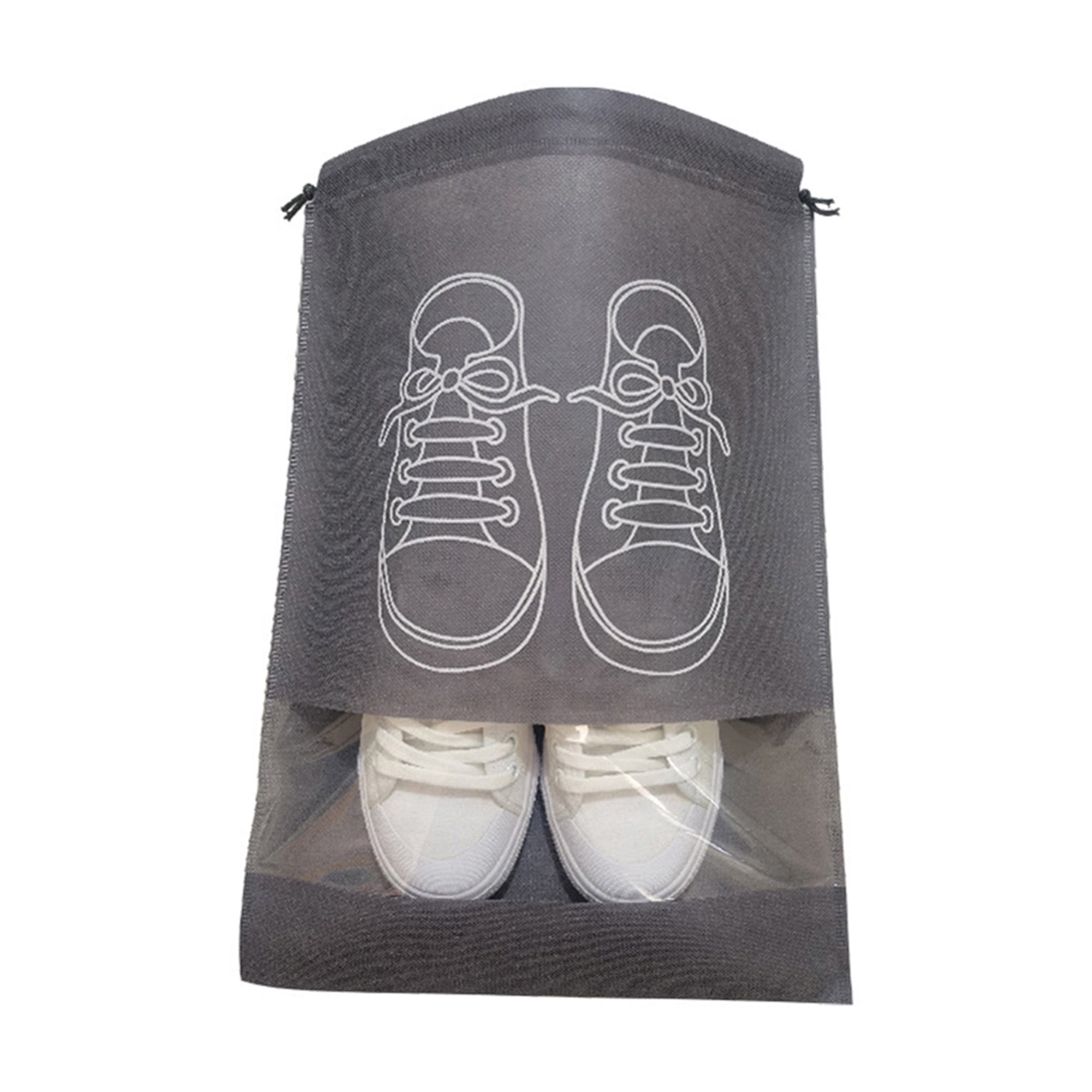 Shoe Bags with Transparent Windows and Waterproof Drawstring Shoe Bags
