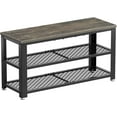 Shoe Bench 3Tier Shoe Rack 28.7\u201D Storage Entry Bench with Mesh