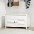 Shoe Bench with Cushion & Lift Top Storage, Entryway Shoe Storage Bench