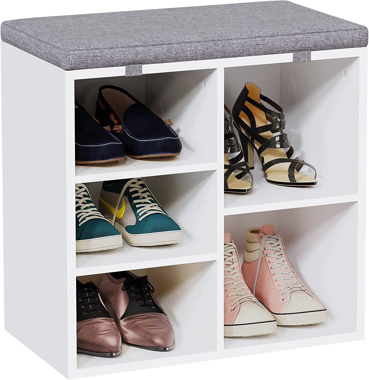 Shoe Bench Entryway with Storage Shoe Rack Bench with Cubby Seat Shoe ...
