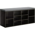 thumbnail image 1 of Shoe Benches for Entryway with Storage, 10 Compartments Shoe Rack Bench with Storage, Shoe Bench Storage with Cushion Seat for Living Room Entryway Hallway Adjustable Shelves Shoe Shelf, 1 of 7