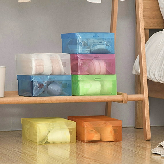 Shoe Box Organizer, Stackable Plastic Shoe Box with Clear Door, Shoe Storage Box Containers,For Display Sneakers,Easy Assembly