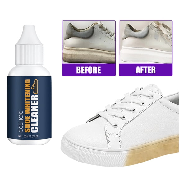 Shoe Brightening Detergent, QQZ Quick Dry Cleaner for Shoes, 30ml Portable Leather Rubber Shoe Cleaner Lasting Bright Effect