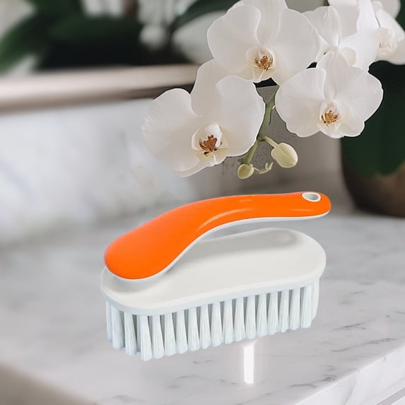 Shoe Brush, Long Handle Cleaning Tool, Gentle Soft Bristles Non-Damaging, for Footwear and Household Crevices, Home and Apartment Dwellers