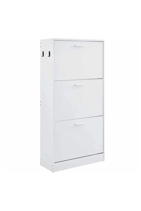 Shoe Cabinet 3 Drawers - Entryway Shoe Storage Organizer - Free Standing Shoe Rack for Heels, Boots & Slippers - Hallway, Living Room Furniture