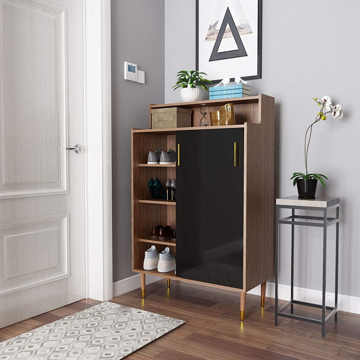 Hallway wardrobe with sliding door and shoe cabinet sale