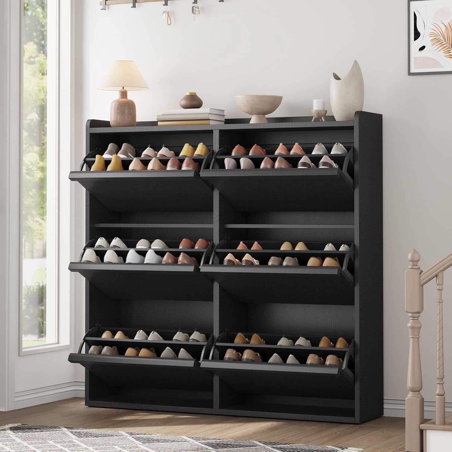 Black Wooden Shoe Racknull