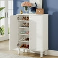 Shoe with Doors, 22 Pairs Freestanding Entryway Shoe Organizer