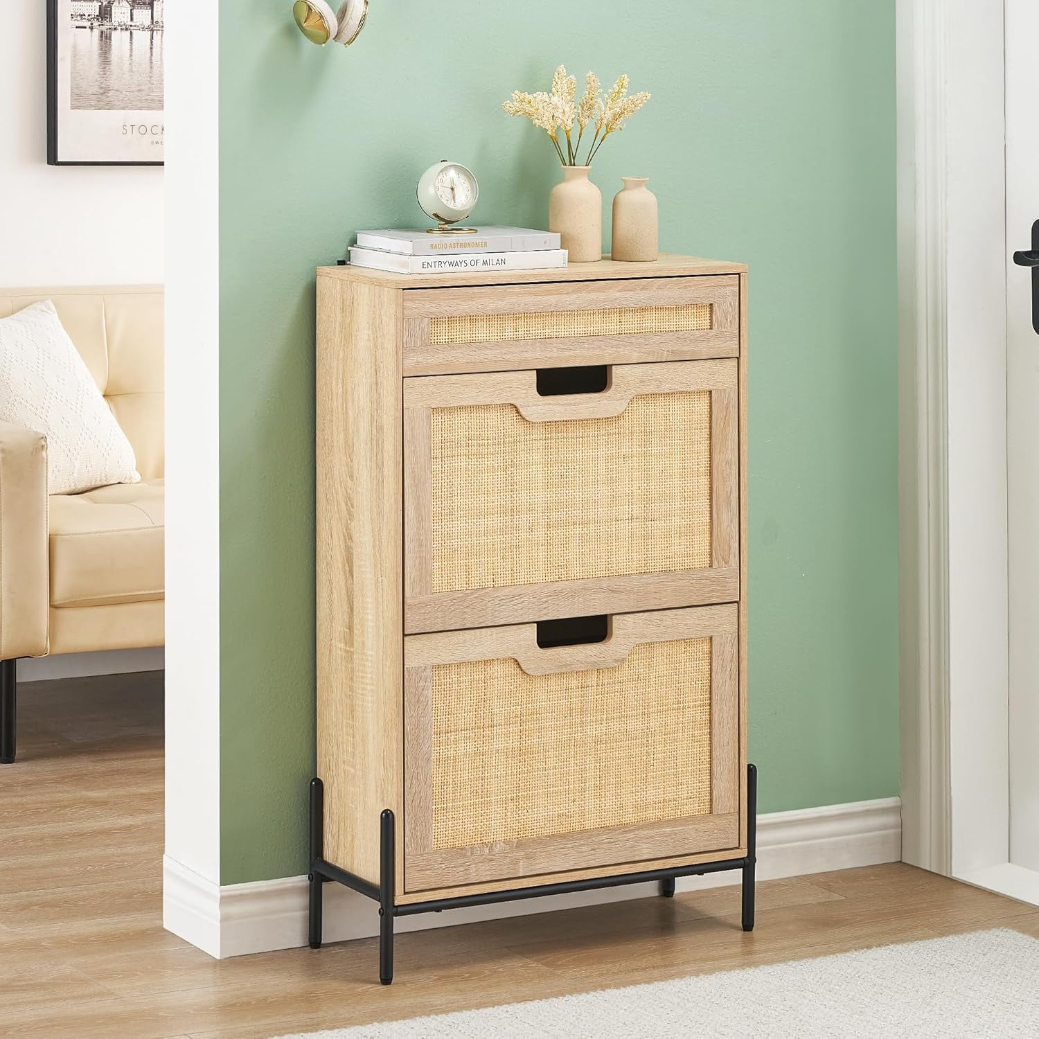 shoe-cabinet-entryway-cabinet-wooden-shoe-with-2-door-1-drawer-2-tier