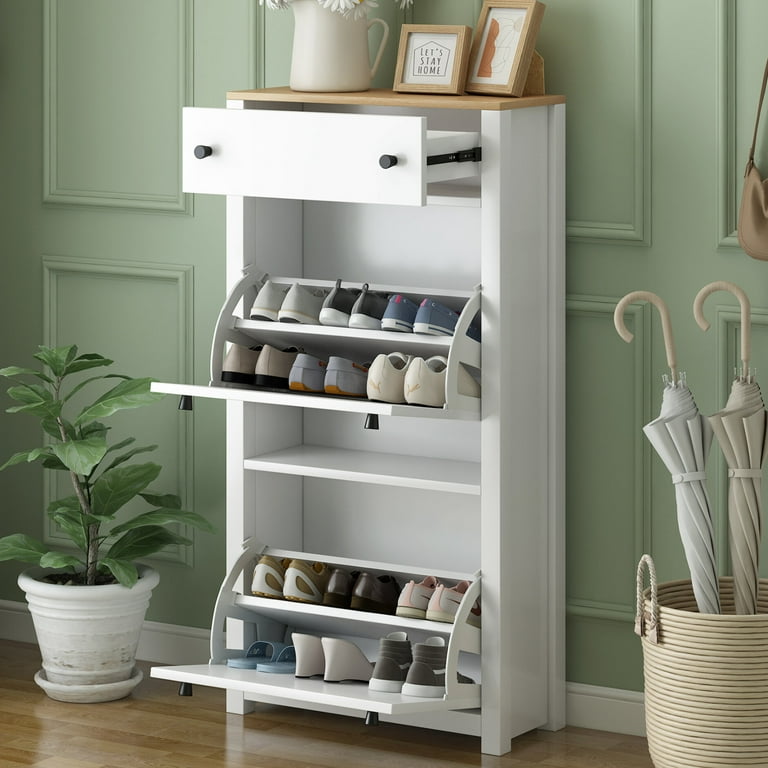 Shoe cabinet with top drawer sale