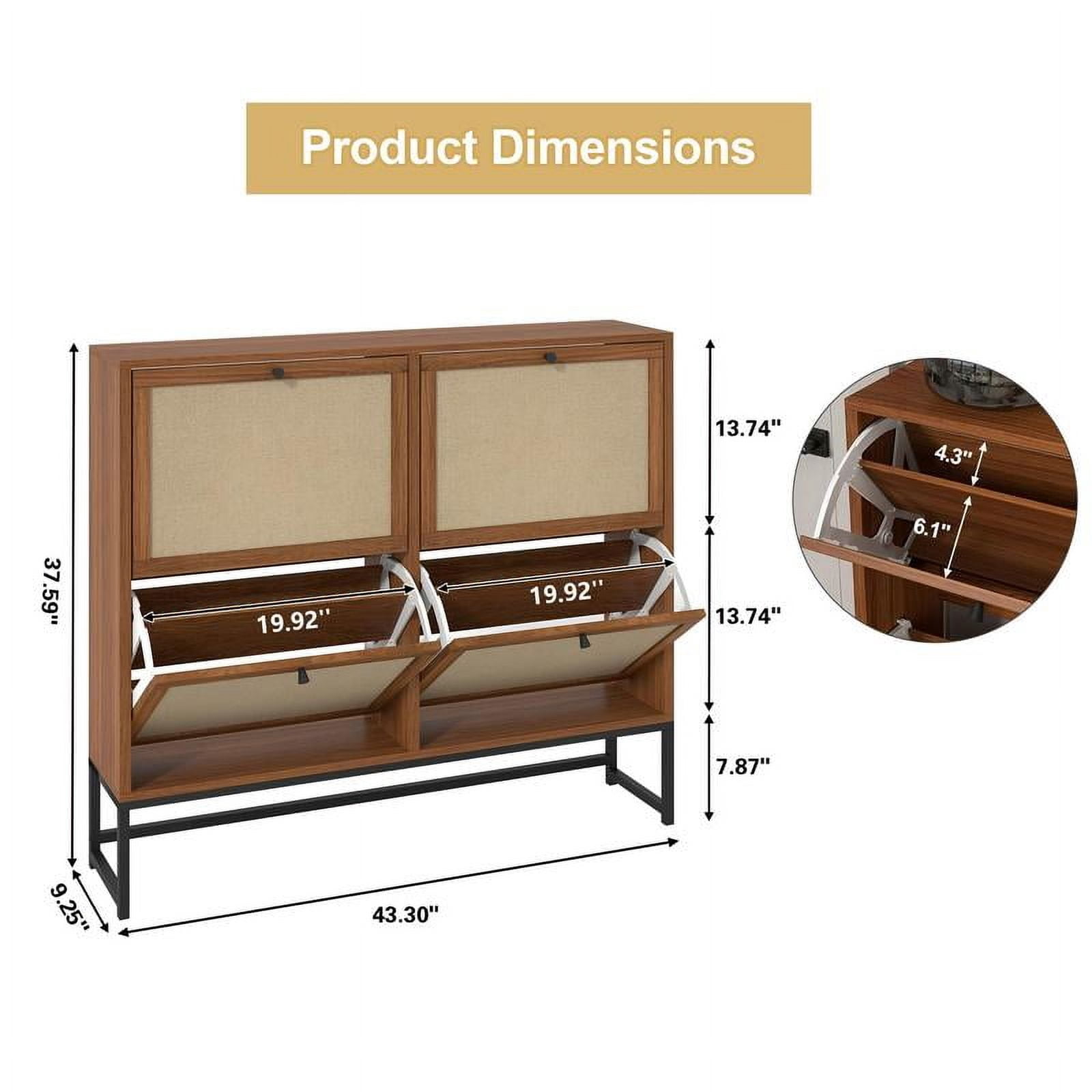 Tipping Bucket Rack Shoe Cabinet, Shoe Cabinet Freestanding Tipping Bucket Shoe Rack ...