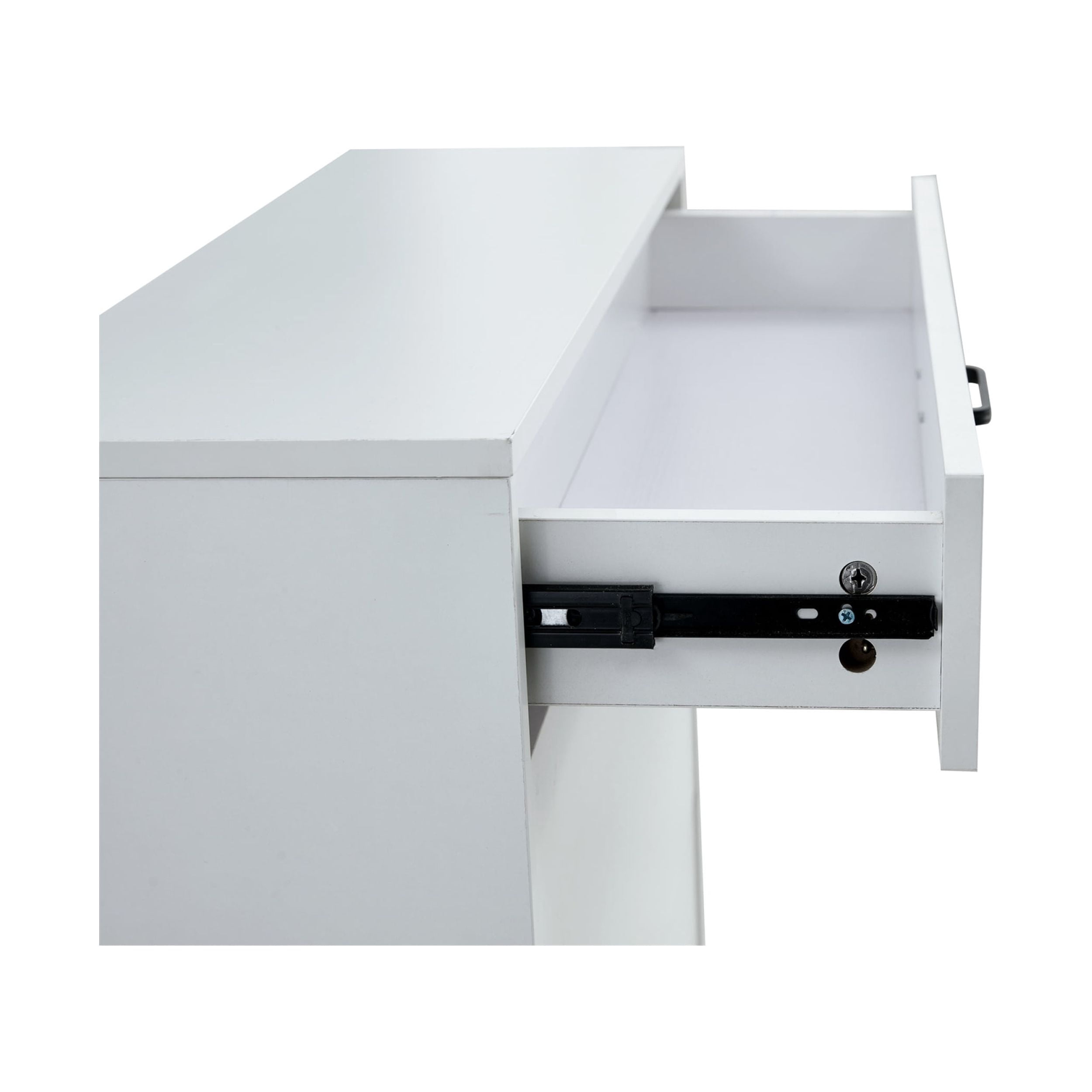 Premium White Shoe Cabinet with Metal Legs