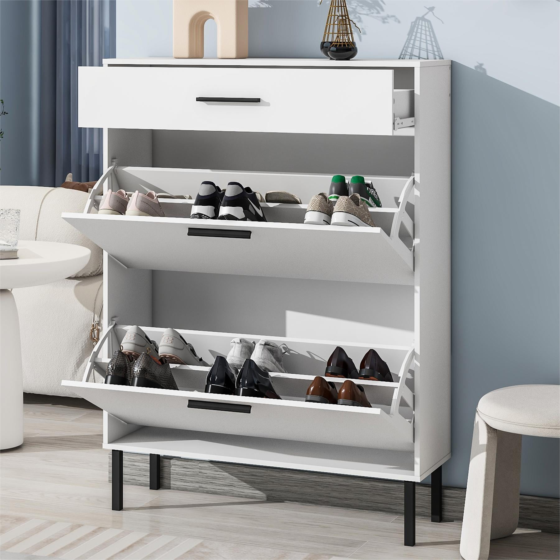 3点セットNEIGHBORHOOD CI/P SNEAKER STORAGE 2 Amazon.com: ZXLPHA Wooden Shoe Storage Cabinet Modern Slim