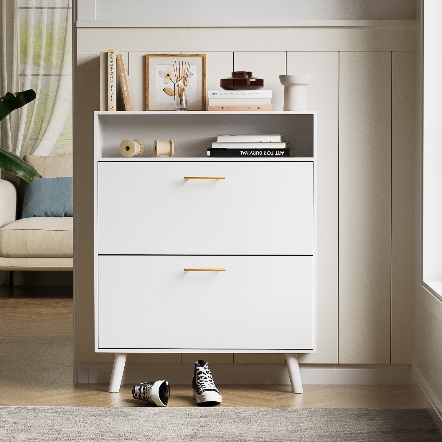 Stockholm 2 tier shoe cabinet sale