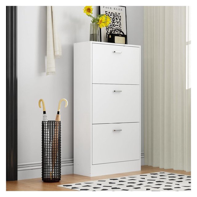 Shoe with 3 Drawers, Modern Shoe Rack with Removable