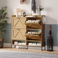 thumbnail image 1 of Shoe Cabinet with 4 Flip Drawers, Freestanding Shoe Storage Organizer with Adjustable Shelves for Entryway, Living Room, Natural, 1 of 6
