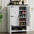 thumbnail image 1 of Shoe Cabinet with Doors, 7-Tier Slim Shoe Storage Organizer for Entryway, Hidden Adjustable Shelves, Holds 28 Pairs, 1 of 6