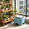 thumbnail image 1 of Shoe Changing Stool with Storage, Built in Compartment Padded Seat Footstool, Compact Space Saving Modern Ottoman Bench for Living Room Entrance Kitchens Bathrooms Home Offices, 1 of 6