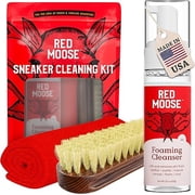 Shoe Cleaner Kit for Leather, Suede, Nubuck, Canvas and White Shoes, Sneaker Cleaner with Brush, Foam and Cloth, Made in USA, Shoe Cleaner for Footwear
