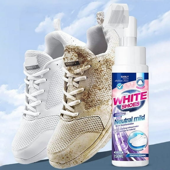 Shoe Cleaner, Sneaker Cleaner Foam for Removing Stains and Dirt, Shoe Cleaning for White Shoes, Foam Rinse Cleaner, Shoe Cleaner for White Shoes, Leather, Boots, Canvas Shoes
