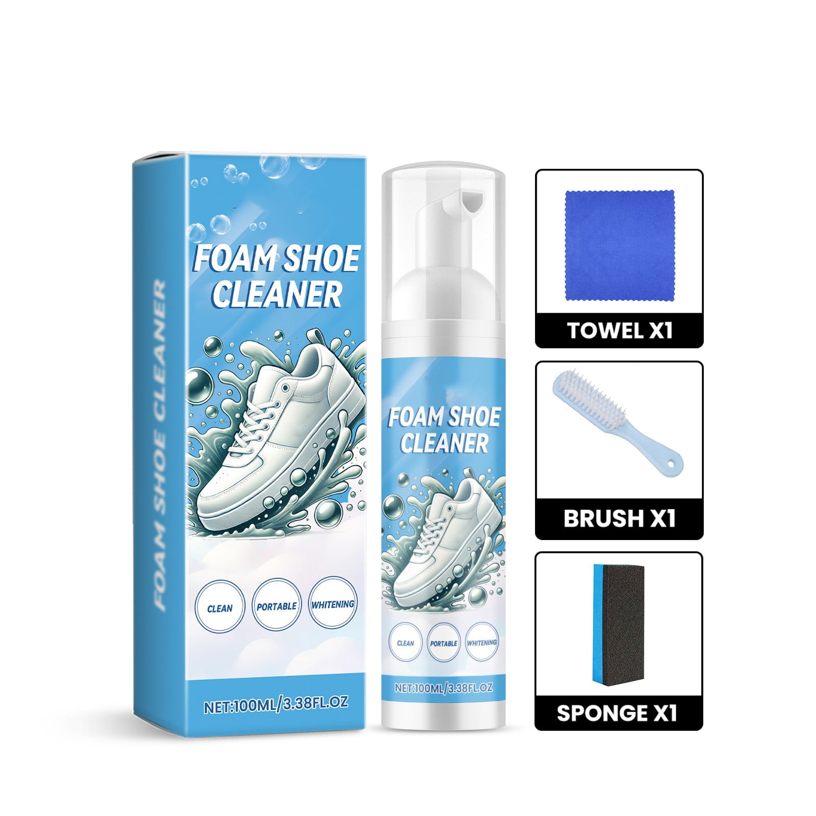 Sweeper Dirtshoe Shoe Cleaner, Sneaker Cleaner Foam for Removing Stains and Dirt, Shoe ...