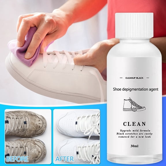 Shoe Cleaner – White Sneaker Scratch Remover | Multi-Surface Instant Cleaning, Stain Eraser, Easy Brush Head | Suitable for Leather, Fabric, Rubber | 30ml
