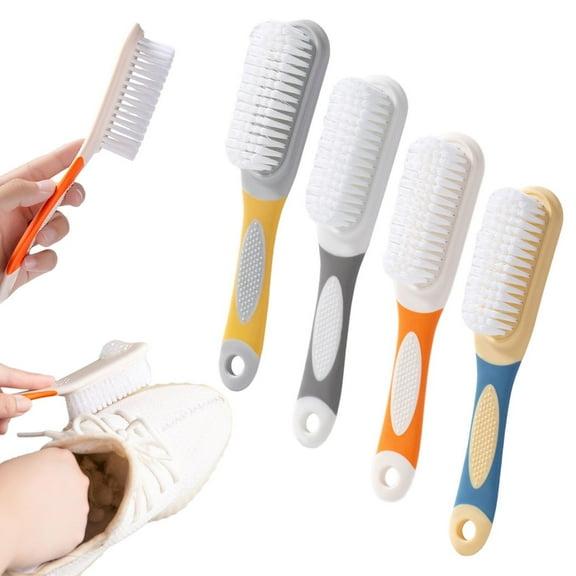 Shoe Cleaning Brush, Multifunctional Long Handle Shoe Brush Cleaner, Soft Bristle Cleaning Shoes Scrubber-Long Handle Shoe Scrubbing Brush-White Sneaker Cleaner Brush-Shoe Brushes for Cleaning