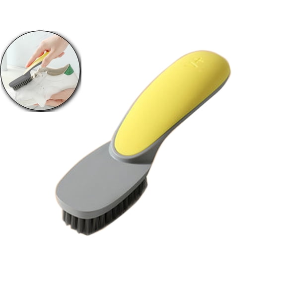 Shoe Cleaning Brush with Soft and Hard Bristles for Shoes and Clothes – Plastic, Blue, 17x4.5x2.5cm