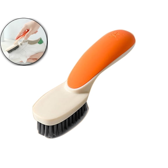 Shoe Cleaning Brush with Soft and Hard Bristles for Shoes and Clothes – Plastic, Blue, 17x4.5x2.5cm