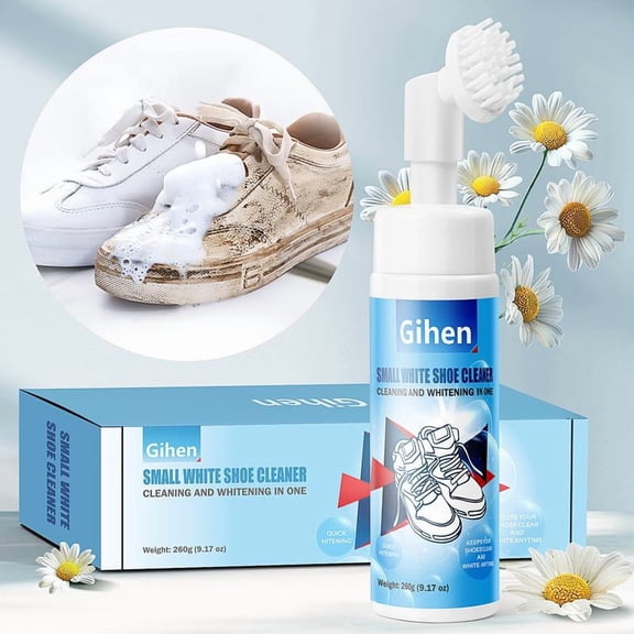 Shoe Cleaning Kit (9.17 oz), Waterless Foaming Shoe Cleaner with Shoe Brush and Shoe Cloth, Athletic Shoe Care, Great for Footwear, Full Grain Leather, Rubber, etc. Comfortable Bedroom