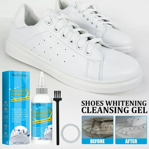 Shoe Cleaning Kit with Polishing Agent and Whitening Gel, Effective Decontamination Brightener for Sneakers, Leather Shoes, Canvas, Sports Shoes, Travel Shoes, Car Interior, and Accessories Care