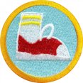 thumbnail image 1 of Shoe Cleaning Merit Badge Embroidered Iron-on Patch, 1 of 3