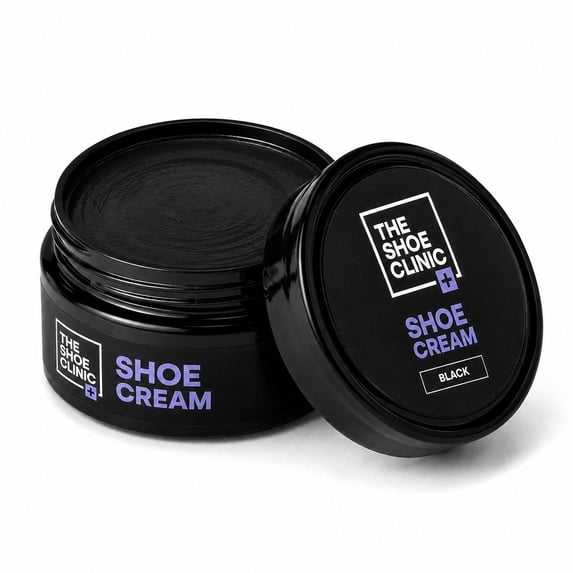 Shoe Clinic Black Shoe Cream for Leather Shoes and Boots, Restores Color, Conditions and Protects Leather