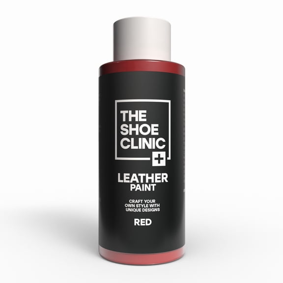Shoe Clinic Leather Paint | 50ml / 1.7oz | Customize Shoes, Sneakers, Boots & More | Scratch & Peel Resistant | Quick Drying & Flexible | Available in 12 Colors | Red