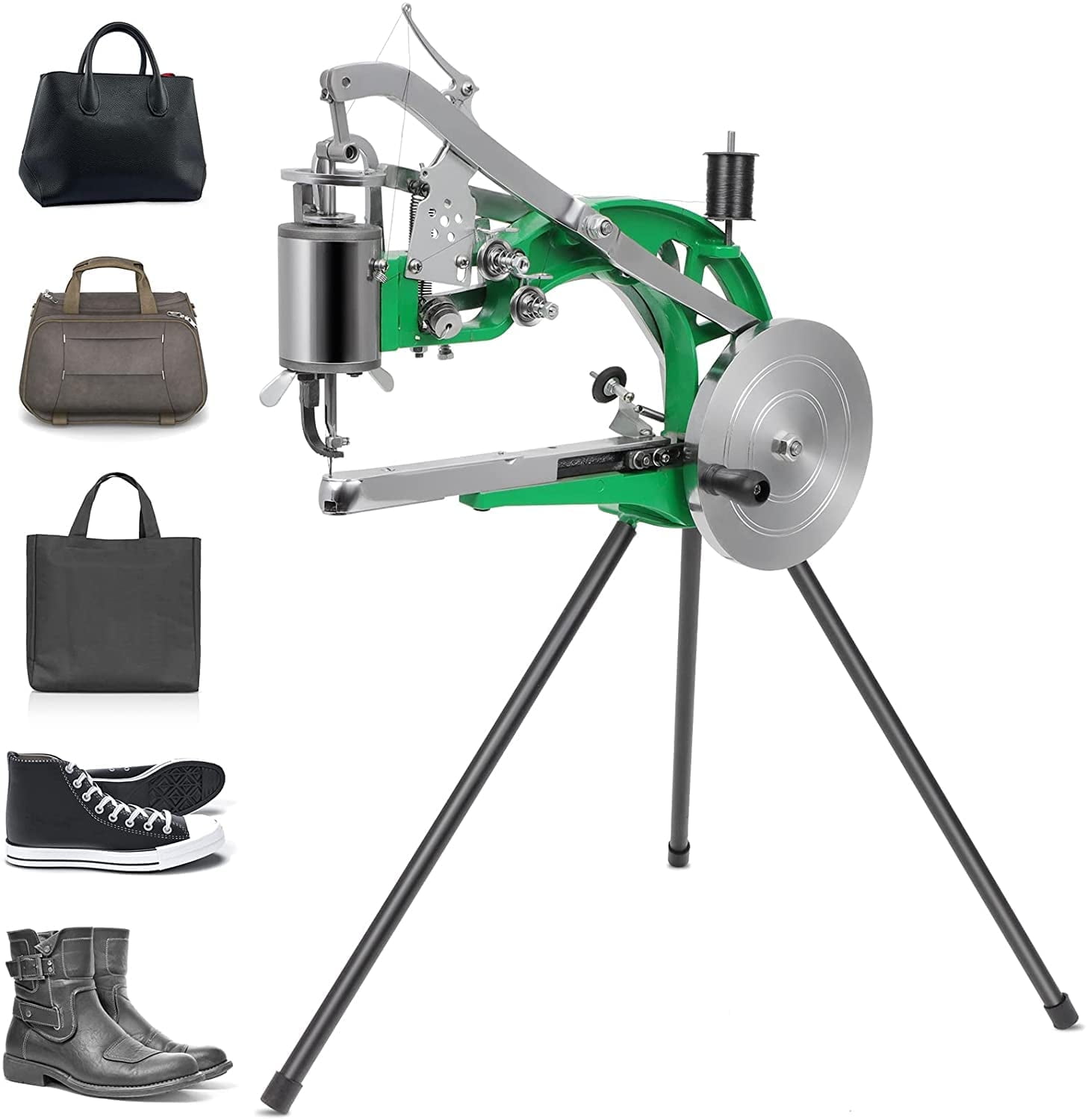 Shoe Cobbler Repair Machine Leather Sewing Machines Hand Small Stitching For Cotton Nylon Line Manual Shoes Bags Clothes Quilts Coats Trousers Belt DIY