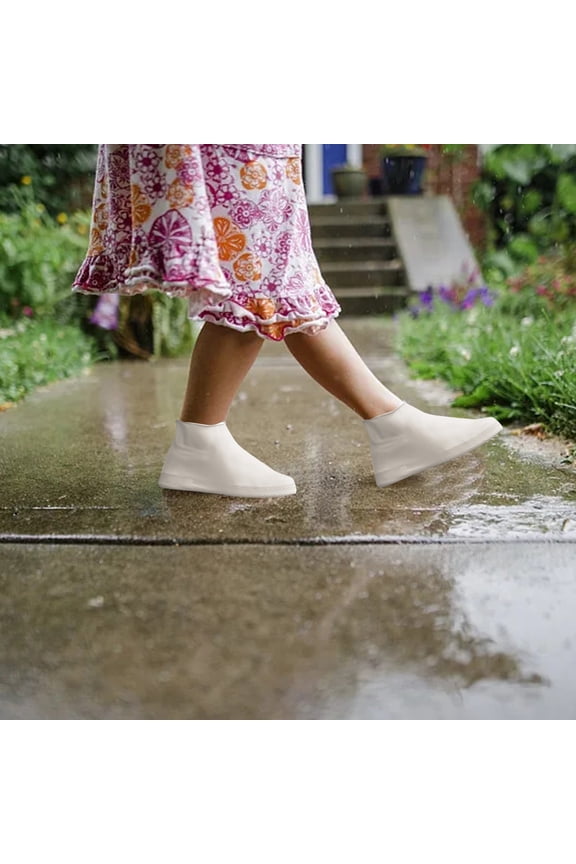 Shoe Cover Rain Overshoes Silicone Reusable Protectors for Mud Beach Desert and Rain Day Training Footwear Guard