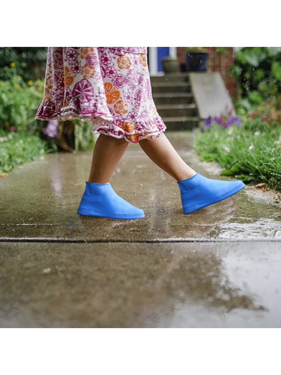 Shoe Cover Rain Overshoes Silicone Reusable Protectors for Mud Beach Desert and Rain Day Training Footwear Guard