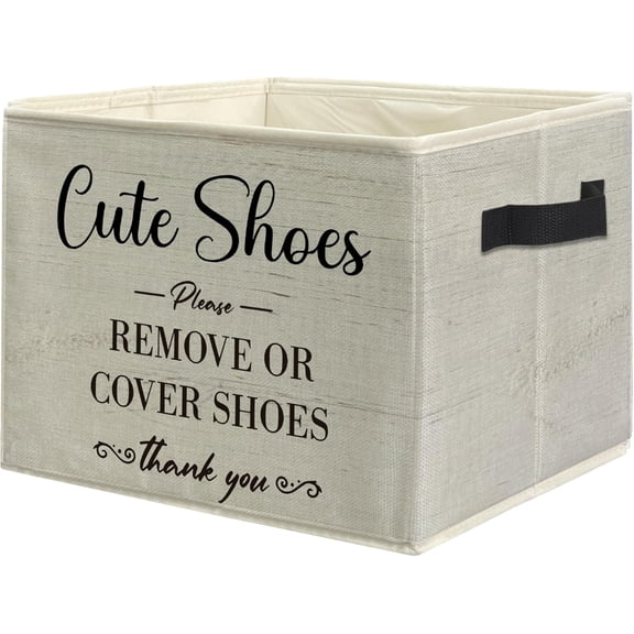 Shoe Cover Storage Bins, Indoor Shoe Cover Reusable Collapsible Storage Box, Real Estate Agent Supplies, Disposable Shoe Cover Dispenser Box for Open House, Foldable Storage Bin
