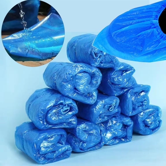 Shoe Covers Disposable - Disposable Shoe & Boot Covers Waterproof Slip Resistant Shoe Booties, Durable Boot & Shoes Cover, One Size Fits All (CPE Plastic)