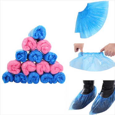 Shoe Covers Disposable Non Slip - 100 Pack (50 Pairs), Waterproof and Recyclable Shoe Booties Covers for Indoors Outdoors