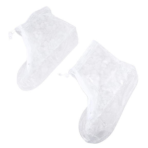 BESTOYARD Rainproof Shoe Covers with Fine Workmanship and Nonslip Soles for Protecting Shoes in Rain White PVC Size 3738