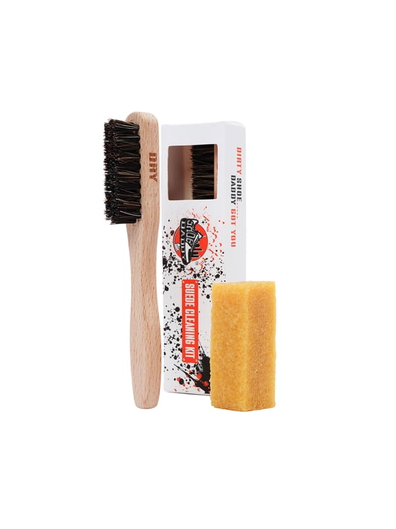 Premium Suede Cleaning Kit 2-Piece Suede Shoe Cleaner, Suede Brush & Suede Eraser Set for Sneakers, Nubuck & Boots