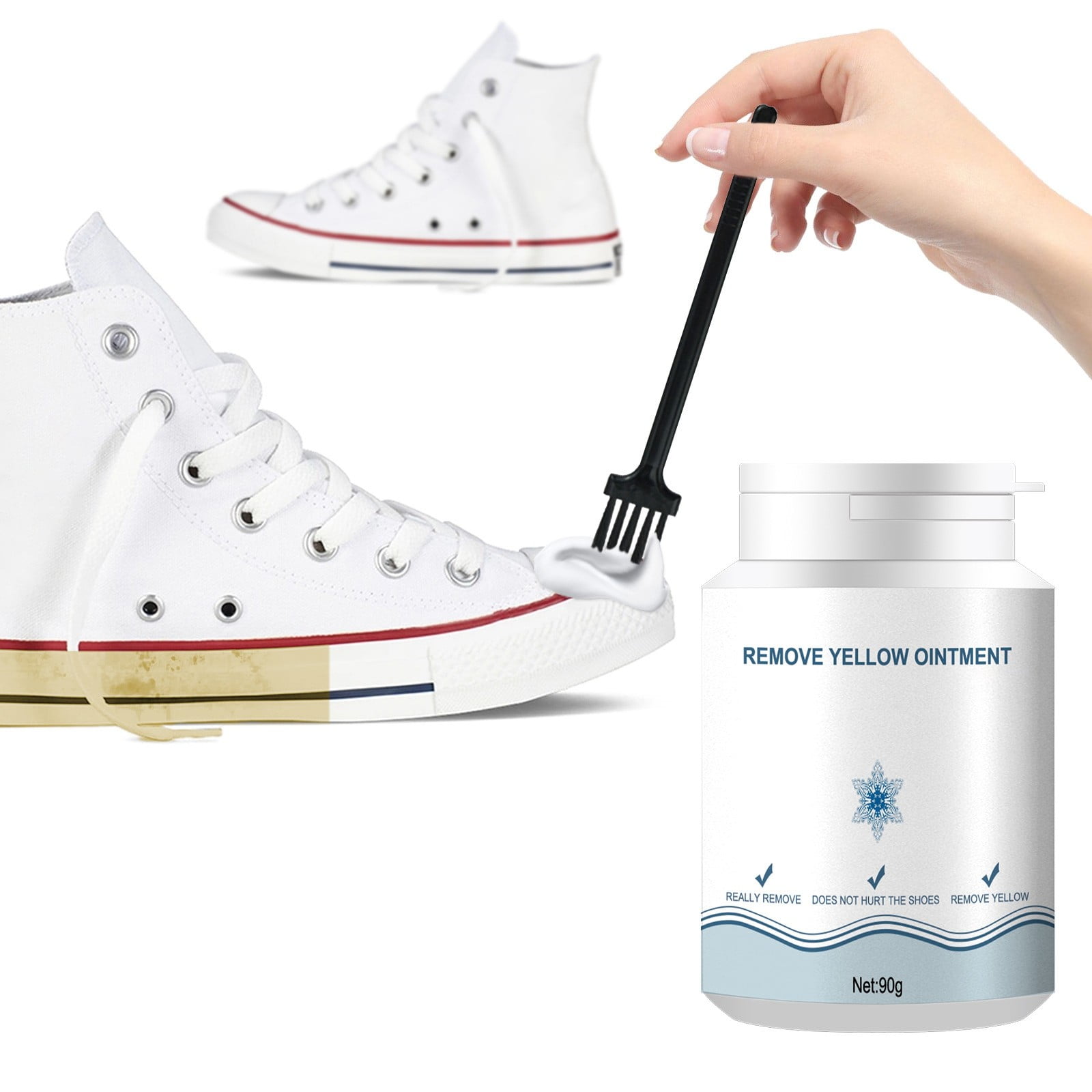 Shoe Decontamination And Yellowing Gel 90ml White Shoes To Oxidation Stains And Yellow Edges Of