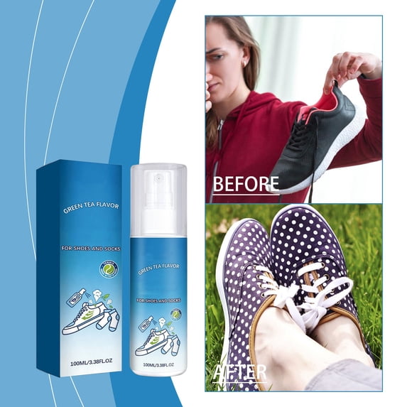 Shoe Deodorizer Spray – 100ml Green Tea Odor Spray for Shoes and Socks