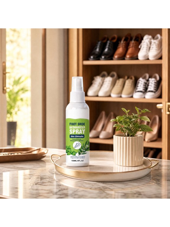 Shoe Deodorizer Spray, 150ml, Footwear and Shoe Cabinet Freshener for sneakers, boots, work shoes, closets and everyday odor control