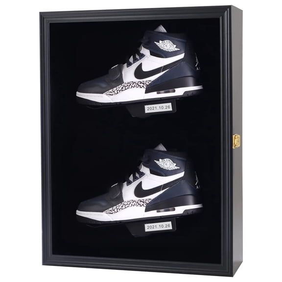 Memorabilia Shoe Display Case with Lockable Acrylic Door, Wall Mounted
