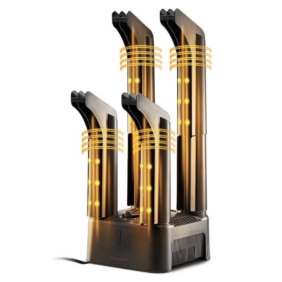 Shoe Dryer 4 Tubes - Portable Boot Dryer with Timer & Heat Blower