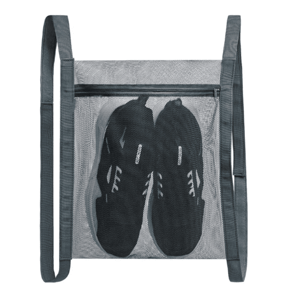 Shoe Dryer Bag, Sneaker Dry Net for Dryer, Mesh Bags with Zipper and Strap for Shoes, Laundry Reused Bag Tool, 15.7x13.8 Inches (1Pc Grey)